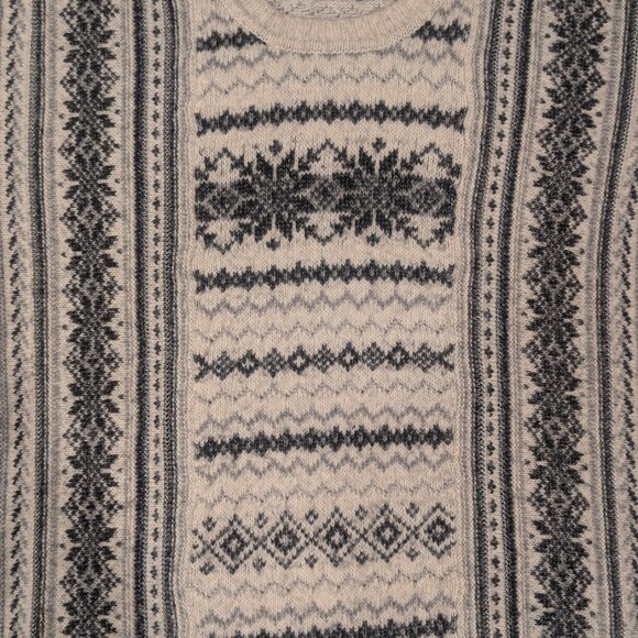 CAbi Chalet Fair Isle Pullover Sweater Oversized - Women's sz S - Picture 3 of 8